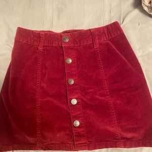 A red skirt
